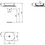 IDEAL STANDARD LAVABO OVALE À POSER LINDA-X 45 S/SURÉLEVÉ S/SANS TROU