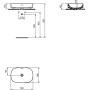IDEAL STANDARD LAVABO OVALE DE POSAGE LINDA-X 55 CM AVEC DÉBORDEMENT SANS TROU