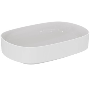 IDEAL STANDARD LAVABO OVALE À POSER LINDA-X 55 CM SANS DÉBORDEMENT SANS TROU