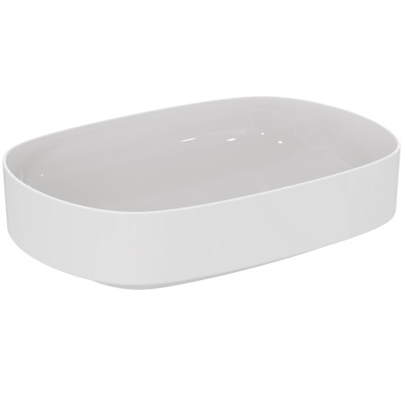 IDEAL STANDARD LAVABO OVALE À POSER LINDA-X 55 CM SANS DÉBORDEMENT SANS TROU