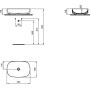 IDEAL STANDARD LAVABO OVALE À POSER LINDA-X 55 CM SANS DÉBORDEMENT SANS TROU
