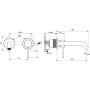 IDEAL STANDARD MITIGEUR LAVABO MURAL CERALINE