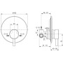 IDEAL STANDARD CERALINE ROBINET D'ENCASTRE POUR DOUCHE
