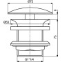 IDEAL STANDARD CERALINE ROBINET D'ÉVACUATION