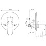 IDEAL STANDARD ROBINETTERIE CERAFINE OU ROBINET D'ENCASTREMENT POUR DOUCHE