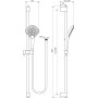 IDEAL STANDARD IDEALRAIN EVO JET RAIL DE DOUCHE 900MM DIAMANT 3 FONCTIONS