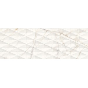 MARAZZI ALLMARBLE_WALL OR BLANC SATINÉ 40X120 STRUCTURE PAVÉ 3D RECTIFIÉ