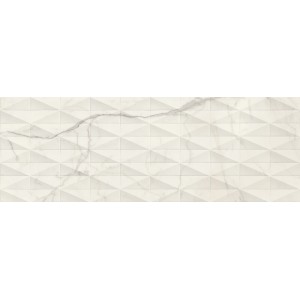 MARAZZI ALLMARBLE_WALL STATUARIO SATIN 40X120 STRUCTURE PAVÉ 3D RECTIFIÉ