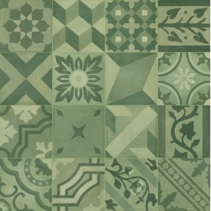 MARAZZI CROGIOLO_D_SEGNI_BLEND VERT DÉCOR MIXTE 20X20
