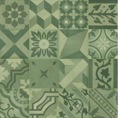 MARAZZI CROGIOLO_D_SEGNI_BLEND VERT DÉCOR MIXTE 20X20
