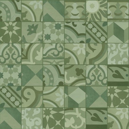 MARAZZI CROGIOLO_D_SEGNI_BLEND VERT DÉCOR MIX 10X10