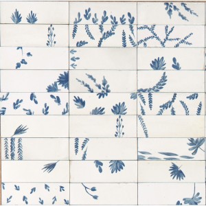 MARAZZI CROGIOLO_RICE BLANC DÉCOR FEUILLE LUXE 5X15