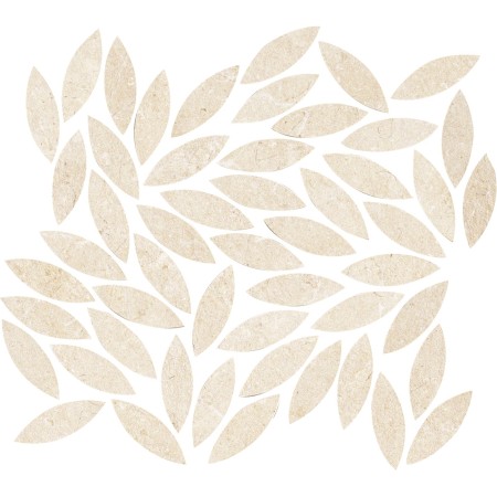 MARAZZI MYSTONE_LIMESTONE 34.2x38 MOSAÏQUE FEUILLES IVORY