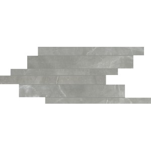 CERIM TIMELESS MODULE LISTELLO DÉCALÉ AMANI GRIS BRILLANT 21X40