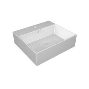 GSG ZENITH Lavabo Bordo Fino Cm 60 Monoforo Blanc Brillant
