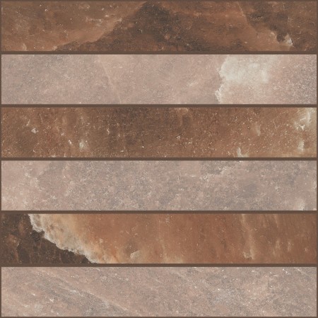 CERIM SEL DE ROCHER MOSAÏQUE 3D HAWAIIAN RED NATUREL 30X30