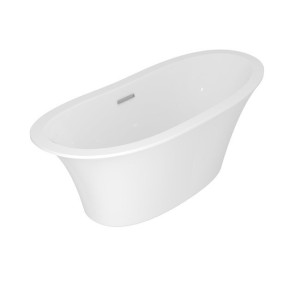 GSG FLUT Baignoire CENTRE pièce En Acrylique 170x80 BLANC Brillant