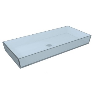 GSG Lavabo en verre de 120 cm - Traitement anticalcaire
