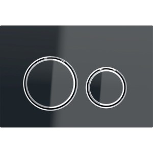 GEBERIT SIGMA 21 PLAQUE EN VERRE NOIR