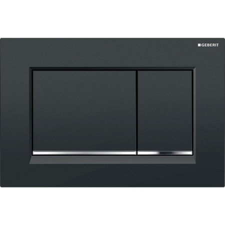 GEBERIT SIGMA 30 PLAQUE NOIRE BRILLANTE CHROME NOIR