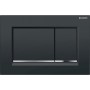 GEBERIT SIGMA 30 PLAQUE NOIRE BRILLANTE CHROME NOIR