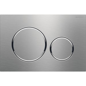 GEBERIT SIGMA 20 PLAQUE EN ACIER INOX BROSSÉ