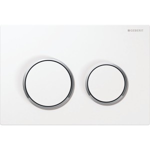 GEBERIT OMEGA 20 PLAQUE BLANC-CHROME-BLANC