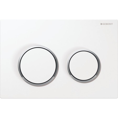 GEBERIT OMEGA 20 PLAQUE BLANC-CHROME-BLANC