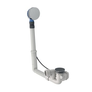 GEBERIT ÉVACUATION AUTOMATIQUE POUR BAIGNOIRE avec bonde à sauterelle chromée