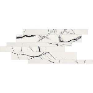 FLORIM - LISTELLO SFALSATO BREACH HAUTE BRILLANCE B&W 21X40