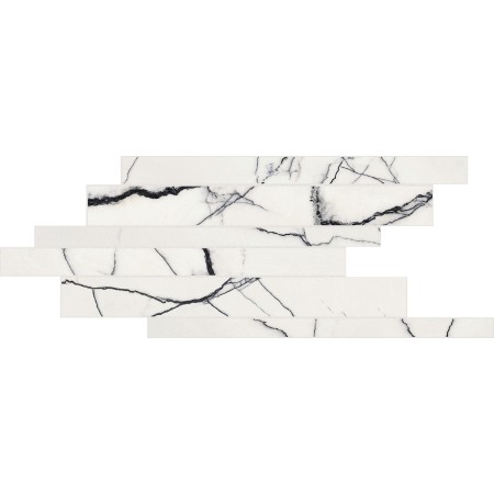 FLORIM - LISTELLO SFALSATO BREACH HAUTE BRILLANCE B&W 21X40