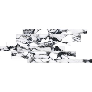 FLORIM - FLOOR GRES B&W LISTELLO SFALSATO PEBBLE HAUT BRILLANT 21X40