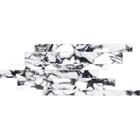 FLORIM - FLOOR GRES B&W LISTELLO SFALSATO PEBBLE HAUT BRILLANT 21X40