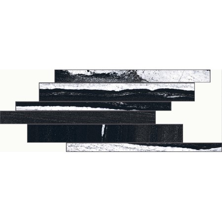 FLORIM - FLOOR GRES B&W LISTELLO SFALSATO FLOW HAUT BRILLANT 21X40