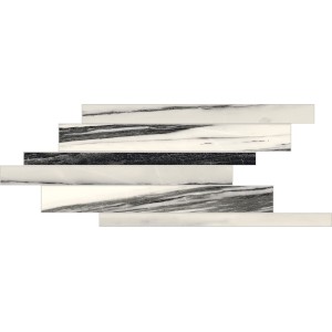 FLORIM - LISTELLO SFALSATO BRILLANT FALL B&W 21X40