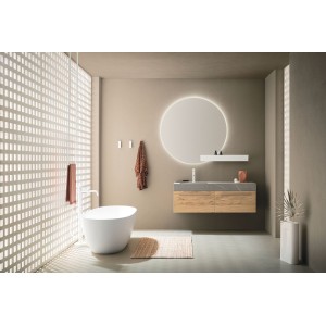 ARBI SKY PRESTIGIEUX COMPOSITION 07 FINITION CHÊNE ANCIEN ESSENCE L140,6 CM P50,5 CM AVEC BAIGNOIRE INTÉGRÉE EN LAMINAM