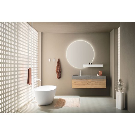 ARBI SKY PRESTIGIEUX COMPOSITION 07 FINITION CHÊNE ANCIEN ESSENCE L140,6 CM P50,5 CM AVEC BAIGNOIRE INTÉGRÉE EN LAMINAM