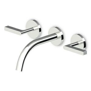 ZUCCHETTI ROBINET DE LAVABO SIMPLEMENT BEAU 3 TROUS MURAL 170MM