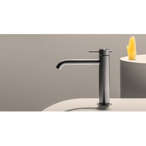 ZUCCHETTI ROBINET DE LAVABO ALLONGÉ SANS ÉVACUATION EN ACIER INOXIDABLE