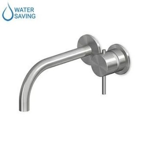 ZUCCHETTI ROBINET DE LAVABO MURAL 175MM EN ACIER INOX