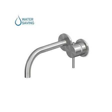 ZUCCHETTI ROBINET DE LAVABO MURAL 175MM EN ACIER INOX