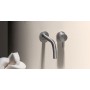 ZUCCHETTI ROBINET DE LAVABO MURAL 175MM EN ACIER INOX
