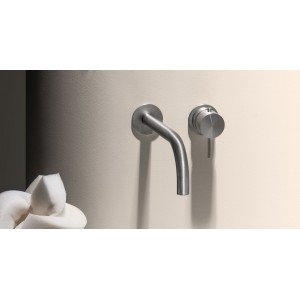 ZUCCHETTI ROBINET DE LAVABO MURAL 230MM EN ACIER INOXYDABLE