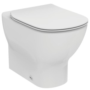 IDEAL STANDARD VASQUEE À POSER TESI MUR TOUT EN UN AVEC SYSTÈME AQUABLADE ET COUVERCLE SLIM SOFT-CLOSE BLANC BRILLANT
