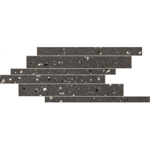 FLORIM - FLOOR GRES EARTHTECH CARBON_FLAKES GLOSSY-BRIGHT LISTELLO SFALSATO 21X40