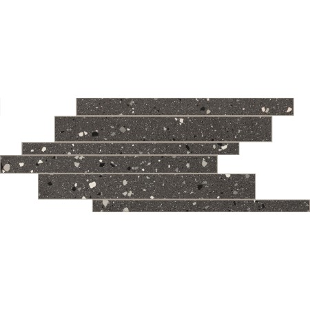 FLORIM - FLOOR GRES EARTHTECH CARBON_FLAKES GLOSSY-BRIGHT LISTELLO SFALSATO 21X40