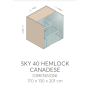 Effe By Effegibi SKY 40 SAUNA DIMENSIONS 170X130X201 EN ASPEN TRAITÉ THERMIQUEMENT