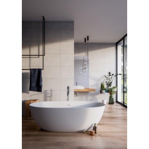 GLASS 1989 VASQUE BLOOM AUTOSTANTE BLANC MATE EN HARDLITE