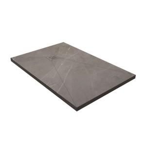 DISENIA LAME PLATE DE DOUCHE LAMINAM PIERRE PIASENTINA GRIS MAT