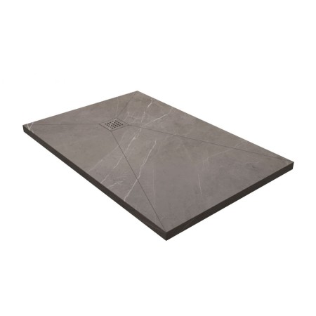 DISENIA LAME PLATE DE DOUCHE LAMINAM PIERRE PIASENTINA GRIS MAT